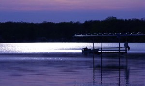 Sunset on Bass Lake Indiana